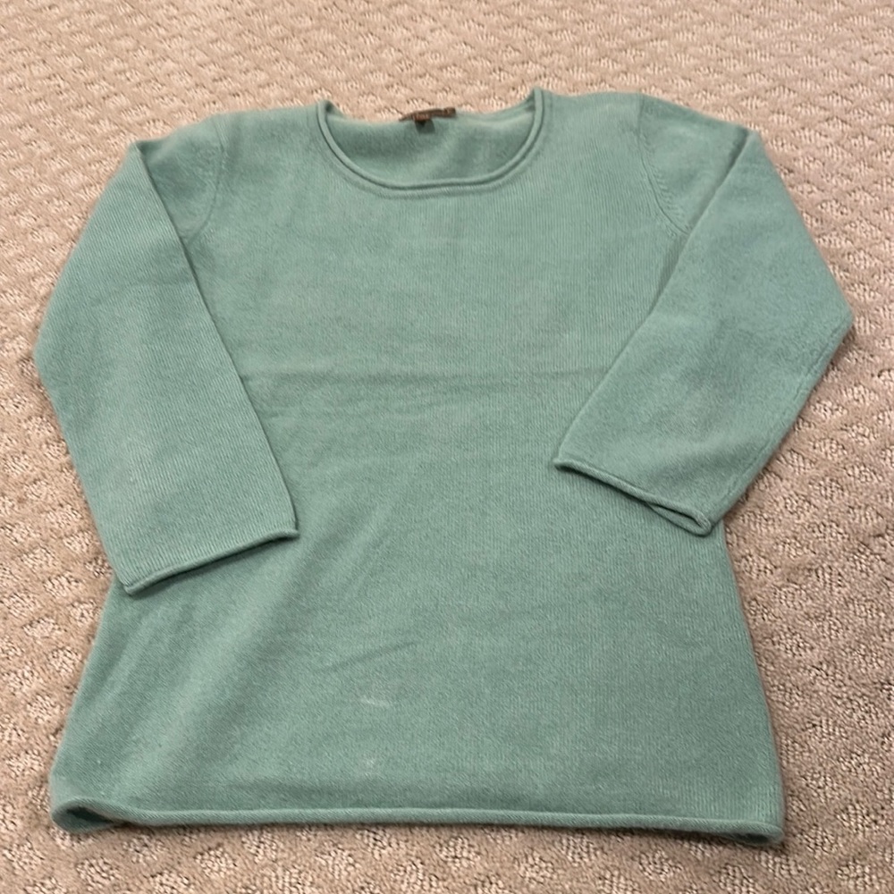 Cris Cashmere Three Quarter Sleeve Sweater